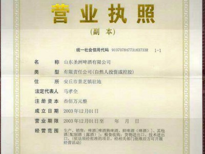 營業(yè)執(zhí)照
